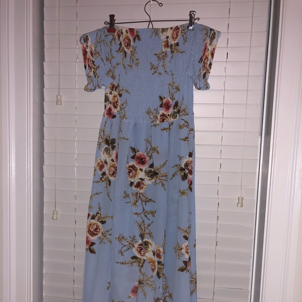 Off the shoulder maxi dress